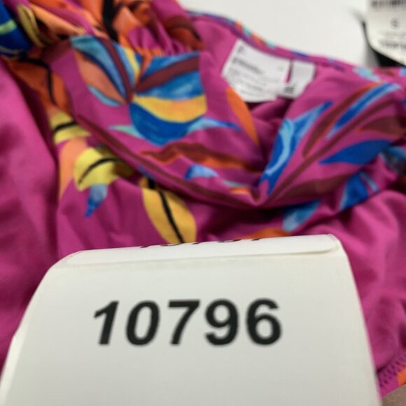 Bar III Magic Magenta Paradise Palms Bikini Bottom Women's Small Multi High-Rise - Picture 6 of 6